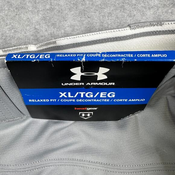 Under Armour HeatGear Baseball Pants Men XL Loose Relaxed Fit Gray Elastic Waist - Picture 7 of 16